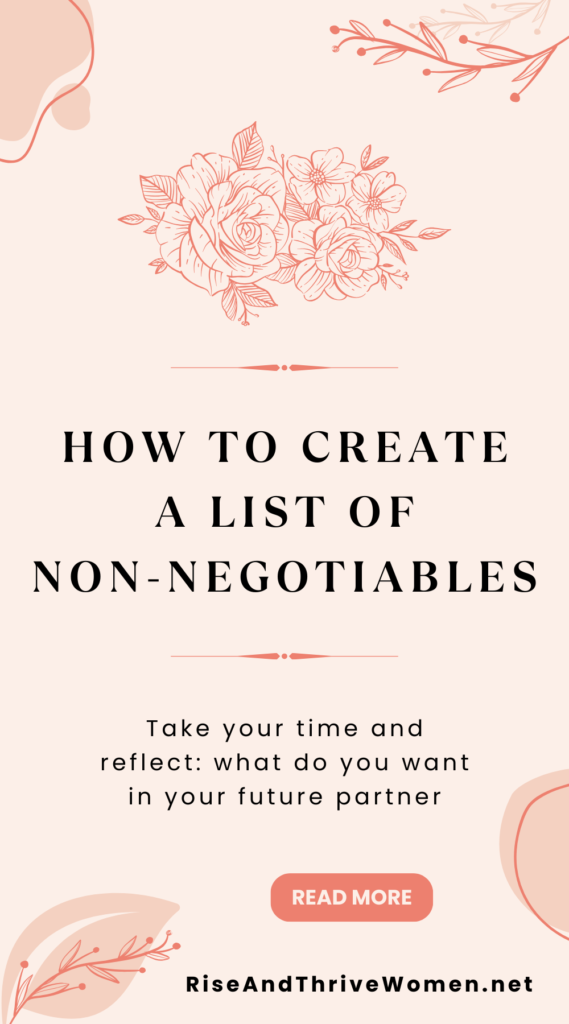 Pin How to create a list of non-negotiables in your future partner