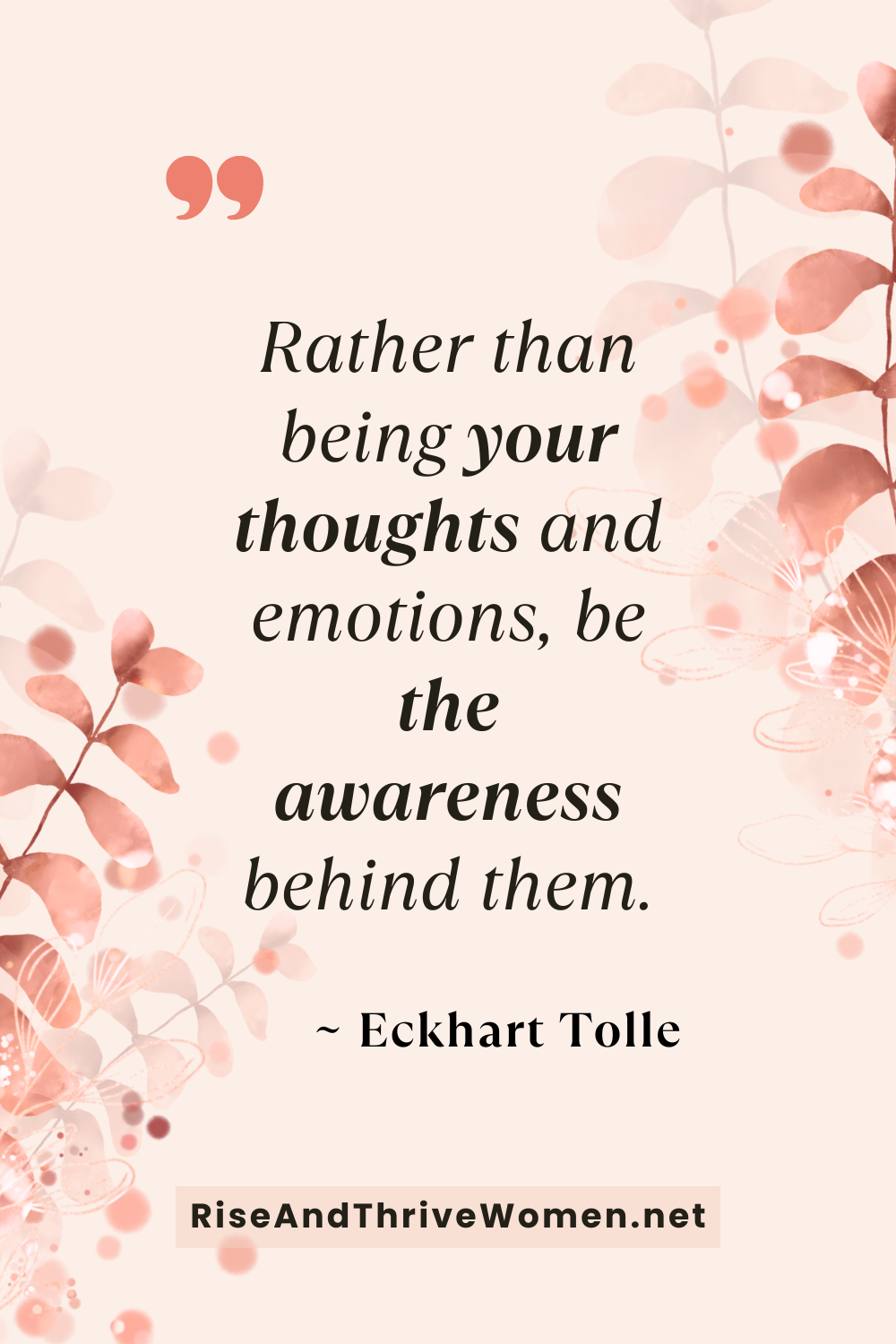 why don't I trust myself Quote Eckhart Tolle Be the Awareness