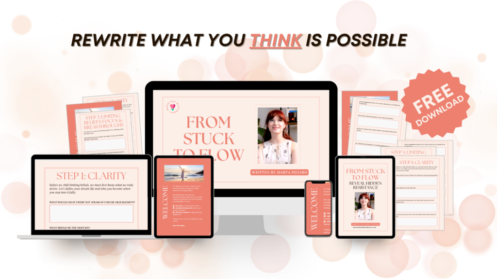 From stuck to flow free manifesttaion workbook mental diet with Marta