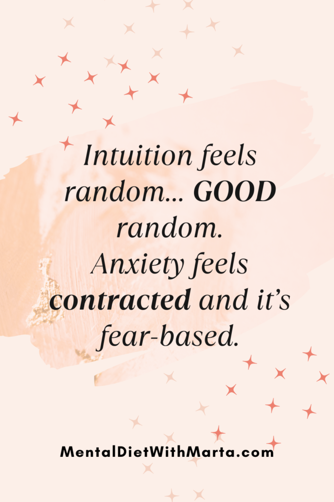 How to discern intuition from anxiety to manifest Intuition feels good random