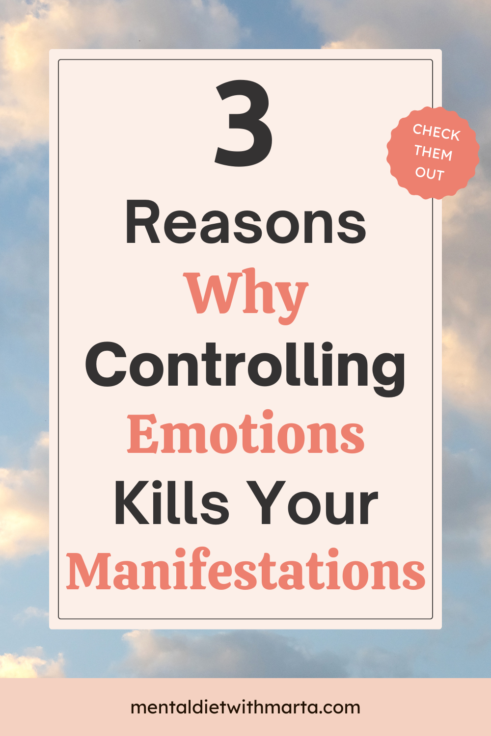How to Stop Controlling Your Emotions In Manifestation Pinterest, Emotional Mastery Coach in Manifestation, Mental Diet with Marta