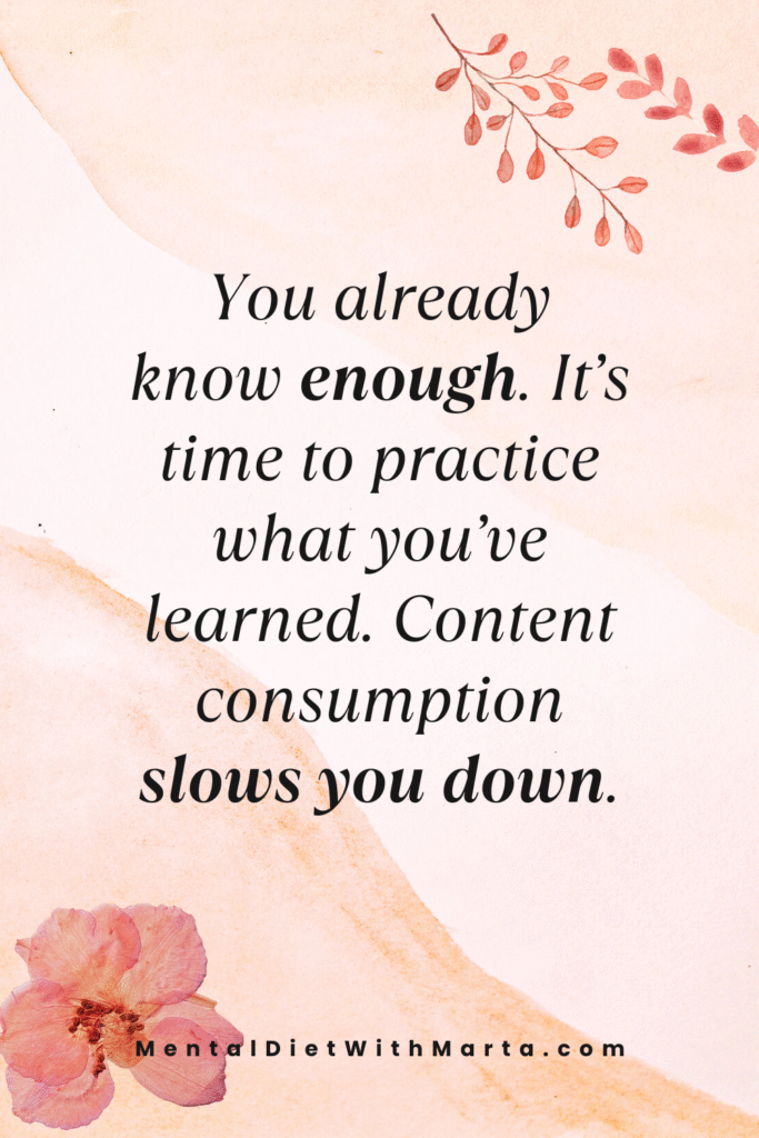 How to Manifest Faster by Stopping Content Consumption Emotional Mastery Coach Mental Diet with Marta